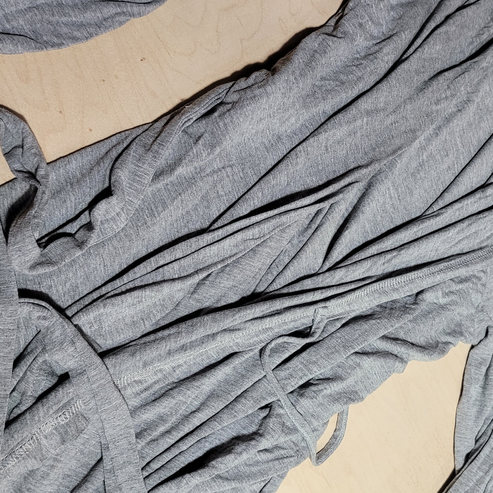 Gray Plain Thin Women's Robe - Picture 8 of 12
